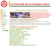 schermata del sito de La Comunità di Firenze
